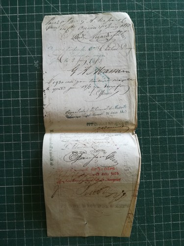 vq298 reçu Nantes Messieurs Marion et Chalot 1853 - 4000 frcs A Ricardi et Pils - Imagen 2 de 2