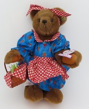 Annette Funicello Gardening Bear Plush w/Basket Collectible Bear 16" High