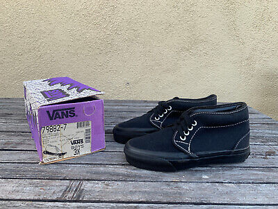 Vintage Vans Boy Shoes Black Chukka Mids USA Sz 3.5 / Retro Vintage Vans Boy Shoes Black Chukka Mids USA Sz 3.5 / Retro