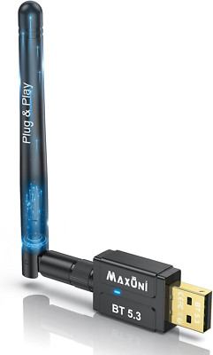 Bluetooth Adapter for PC 5.3, Maxuni USB Bluetooth Dongle 5.3 EDR Adapter for La