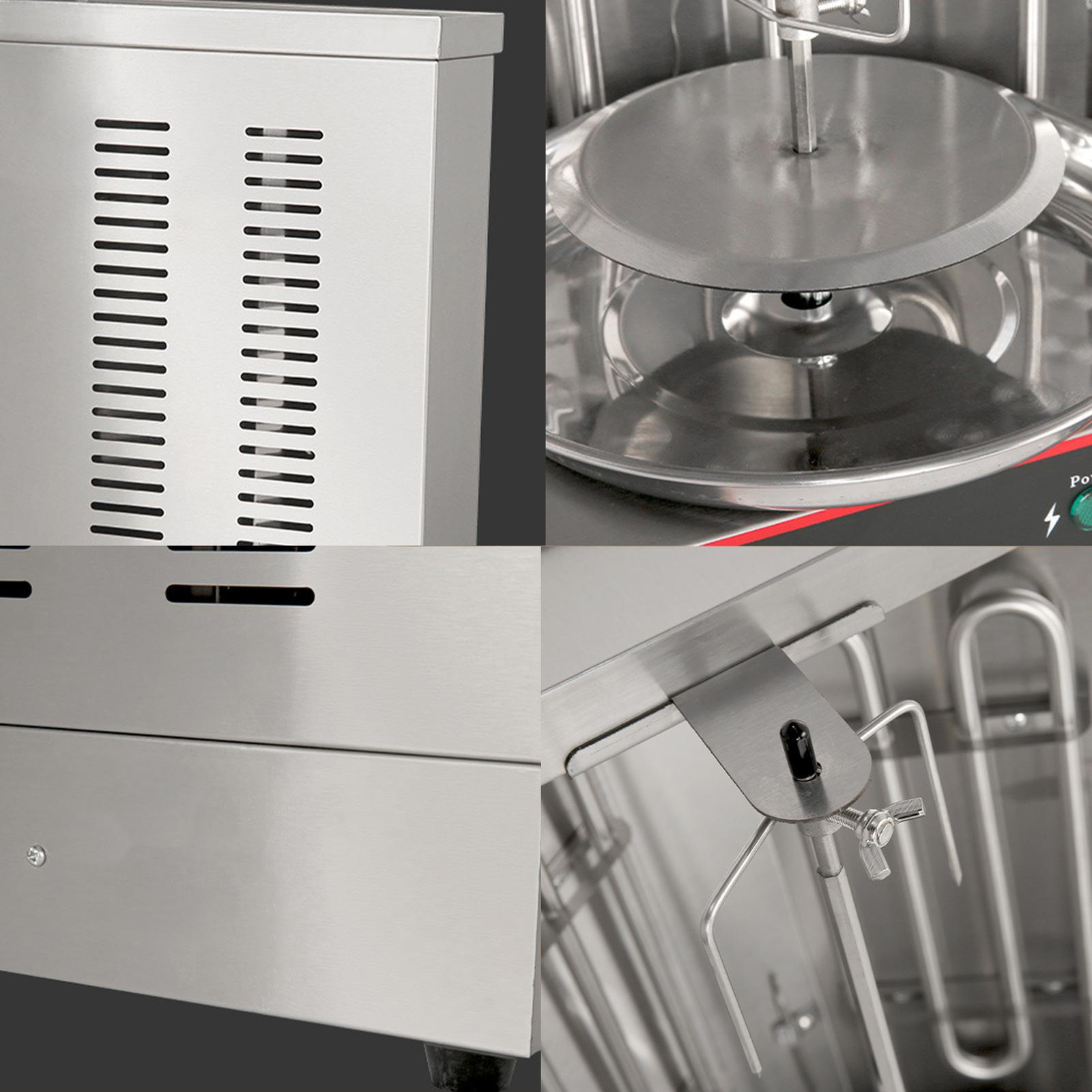 Electric Vertical Broiler, Shawarma Machine Kebab Grill Gyro Rotisserie Oven