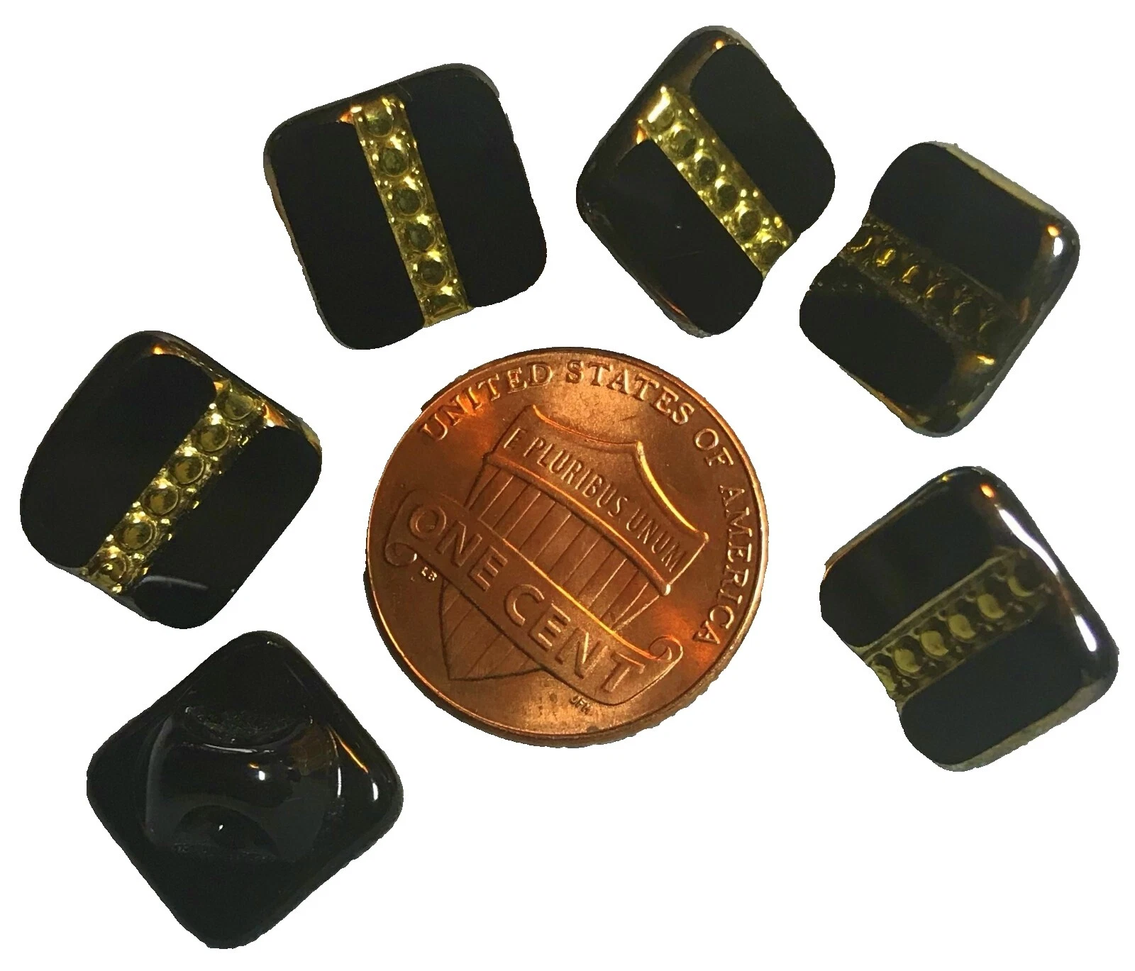 Glass Black Sewing Buttons