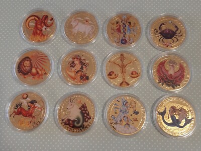 Full Set of 12 Crown Sized Zodiac Medals uncirculated in capsules | eBay UK