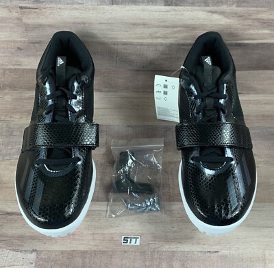 NEW Men's Adidas Jumpstar Track & Field Shoes Size 11.5 Black White B37500