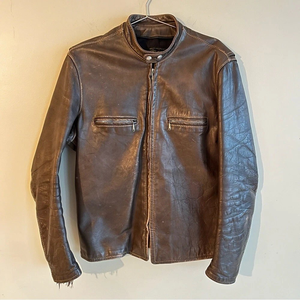 Vintage brooks hotsell leather jacket