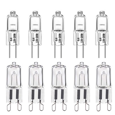 10 Stück G4 G9 Halogenlampe 5W 10W 20W 25W 40W 60W Warmweiß Leuchtmittel Birne
