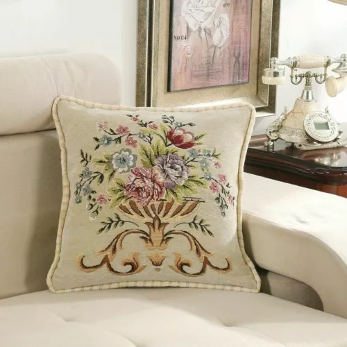 Federa copridivano ricamata retrò decorazione casa floreale vintage - Foto 12 di 17