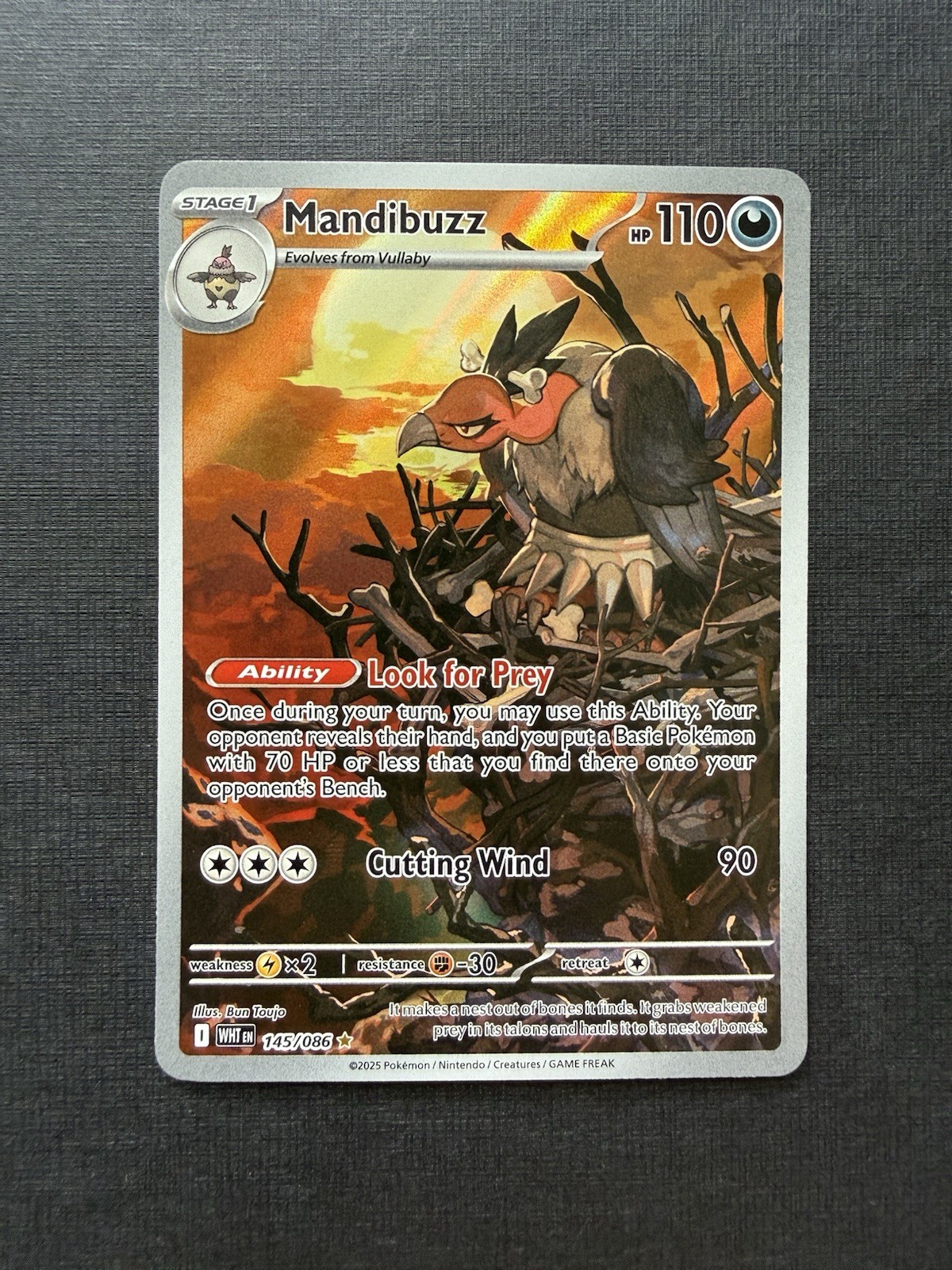 Pokémon TCG Mandibuzz Card 145/086 White Flare