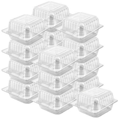 Axe Sickle 100 Count Clear Plastic Hinged Take Out Containers Clamshell Clean 