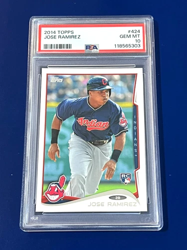 2014 Topps Jose Ramirez #424 Rookie RC PSA 10 Gem Mint Guardians 5303