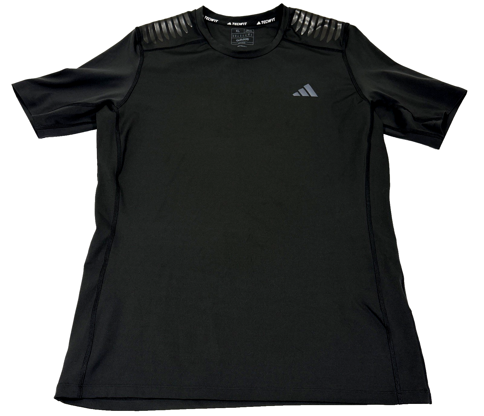 Adidas Techfit Control x RHEON Compression Shirt Mens XL Black EUC Performance!!