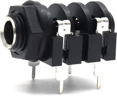 Luomorgo PCB Panel Mount 4 Pin 1/4'' 6.35Mm Female Socket Mono Headphone Jack Sil