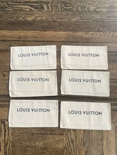Bundle of 6 Authentic Louis Vuitton 9x5 Dust Bag Envelope Flap for Long Wallet