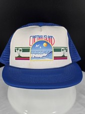 Vintage 80s Captiva Island Florida USA Made Mesh Trucker Hat Adjustable Snapback
