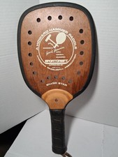 A Howard Hammer Paddle Paddleball Silver Star Sports Craft Vintage USA Made Wood