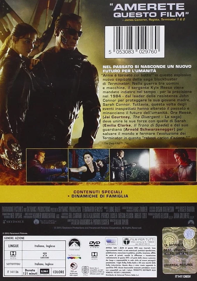 Terminator Genisys (DVD) Arnold Schwarzenegger Jason Clarke Emilia Clarke - Image 2 of 2