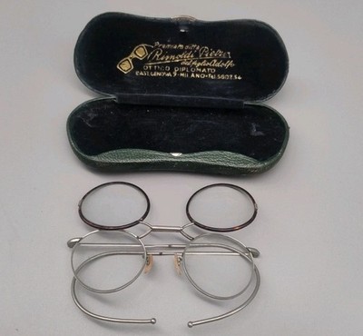 Details DOUBLE GLASSES 40s REFOLDI Milano Antique double frame glasses