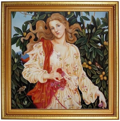 Ölbild Evelyn De Morgan Flora handgemalt GEMÄLDE ÖLGEMÄLDE F:60x60cm