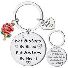 Friendship Keychain Gifts for Women Sister, Best Friends Keychains for Red B