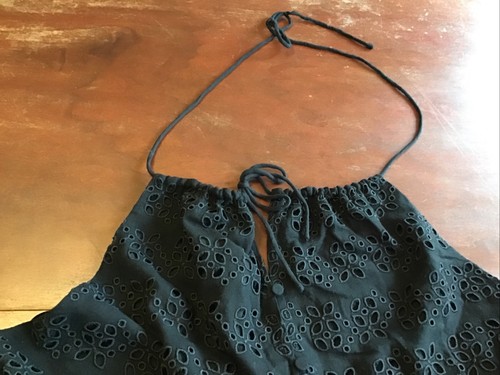 j crew black eyelet dress Size14 Halter Style With Black Cotton Lining - Picture 5 of 6