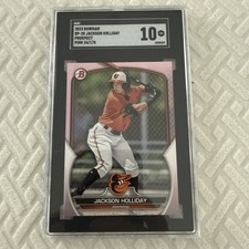 2023 Bowman Jackson Holliday Paper Prospects Pink 34/175 Orioles SGC 10