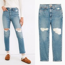 Madewell The Perfect Vintage Jean High Rise Distressed Stretch Denim Size 28