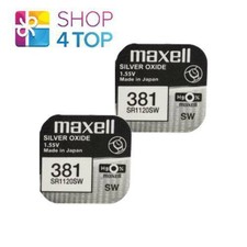 2 MAXELL 381 391 SR1120SW BATTERIES SILVER 1.55V WATCH BATTERY EXP 2022 NEW