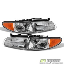 97-03 Pontiac Grand Prix Replacement Headlights W Corner Signal Leftright