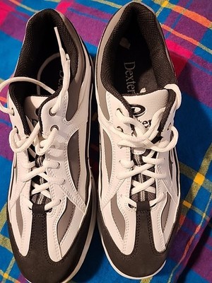 DEXTER Jason III Black & White Men's Bowling Shoes US Size 9.5 B2208-15