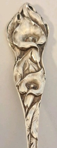 Calla Lily Watson Sterlingsilber Jugendstil 5 7/8" Teelöffel Floral Serie 1903 - Bild 2 von 7