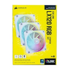 Corsair iCUE LINK LX120 RGB 120mm PWM Fans Starter Kit White , CO-9051030-WW