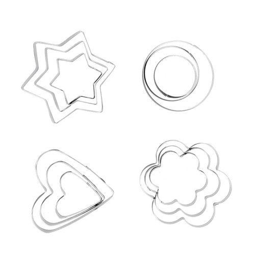 12Pcs Edelstahl Kuchenform DIY Fondant Obst & Gemüse Schneiden Form Für Küche E - Bild 23 von 24