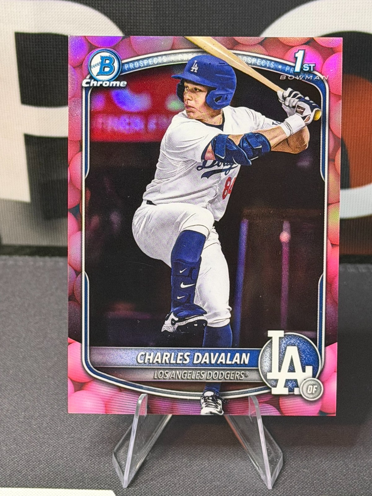 2025 Bowman Draft Gum Ball Refractor 1st Chrome Charles Davalan Dodgers