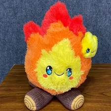 Squishable Campfire Plush 12" Fire Wood Logs Smiling Face Stuffed Toy Kids