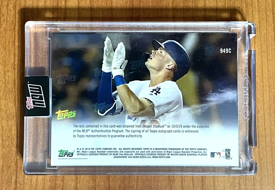 2019 Topps Now, NLDS, Gavin Lux Autographed Relic Card, #949C, 07/25 - Image 2 of 2