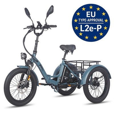 20 Zoll E-Bike Dreirad Elektro 3 Räder fahrrad mit Korb 48V 21Ah 30km/h FAFREES