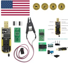 SOIC8 Clip and CH341A USB Programmer Flash for Most of 24 25 Series BIOS Chi...