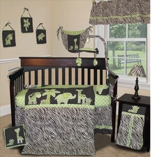Baby Boutique - Animal Planet Lime- 12 pcs Crib Nursery Bedding Set