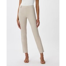 Quince Ecru Ponte Pants Straight Leg Faux Pockets XL 30" Beige Stretch Office
