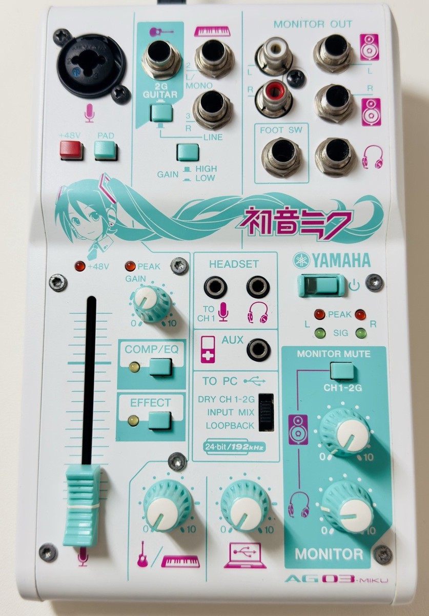 Yamaha Ag03-miku Webcasting Mixer 3 Channel Hatsune Miku JPN for