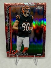 2025 Topps Chrome Andrei Iosivas #60 Football Leather Refractor Bengals