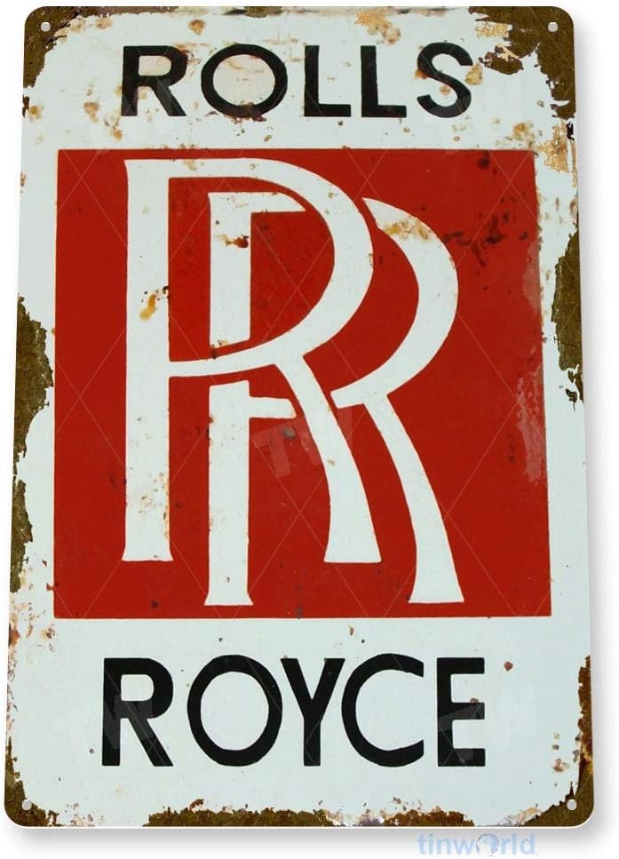 Registration Sign R Rolls Royce RR Tin Metal Signs Home Décor 8x12 Inch Art Auto Engine ...