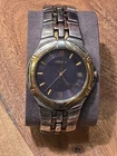 Seiko Watch Men 37mm Silver Dial Two Tone Date Round 7N42-6C10