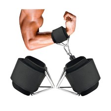 Adjustable Wrist Cuffs for Cable Machine, Neoprene Padded Straps, 2... Fast Ship