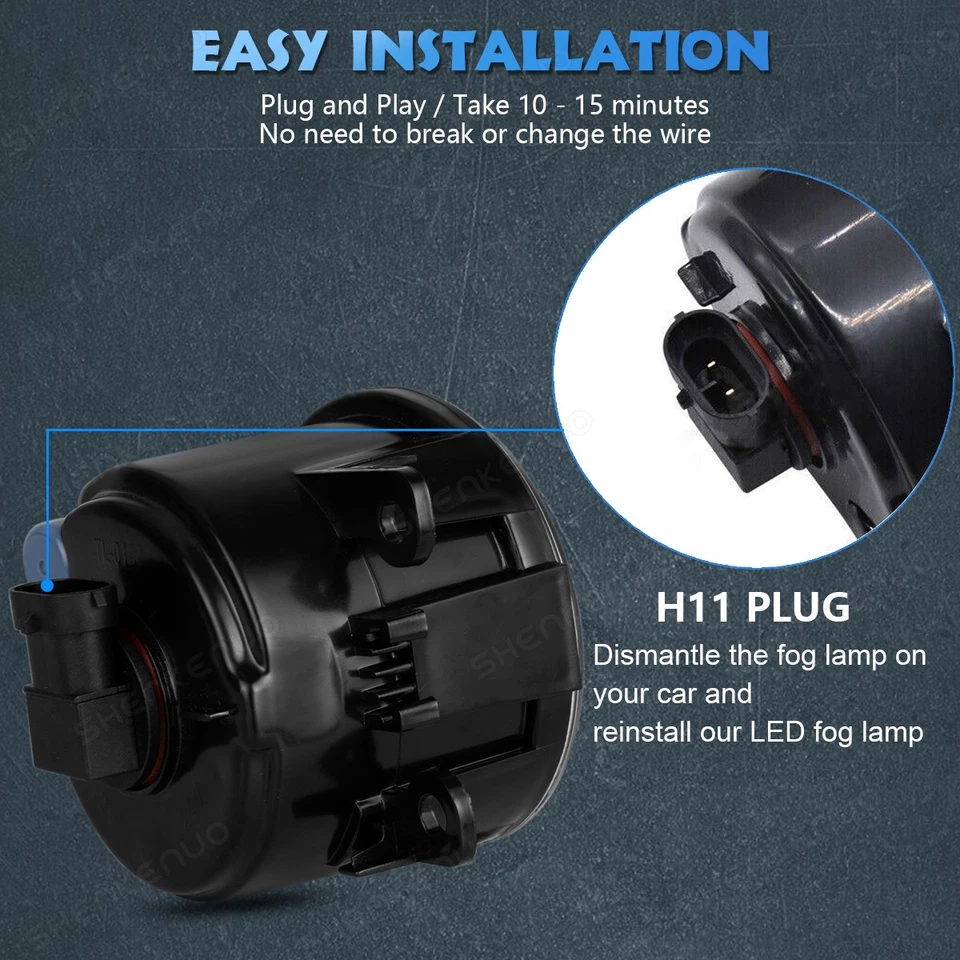 Luces antiniebla LED luces de conducción del parachoques delantero para BMW Z4 2.5i 2003 2004 2.5L Foto 3 de 4