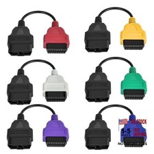 OBD2 Adapter 6PCS for MultiECUScan Adapter Cable 6 Colors Adapter Cable OBD2