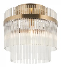 Ceiling Light Brass Marietta Flush Antique Endon 119492