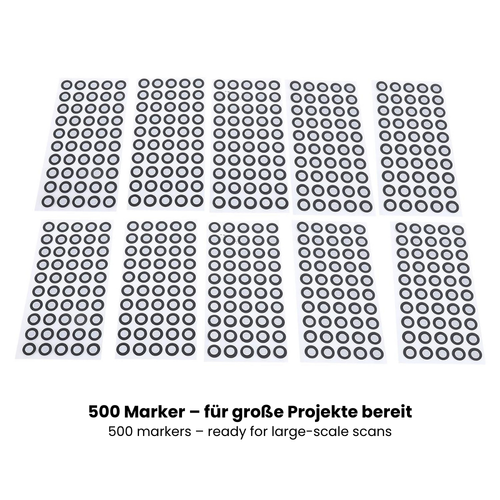 500 Stück 3D Scan Marker – Ø10 mm außen / 6 mm innen – Referenzpunkte 3D Scanner - Bild 5 von 6