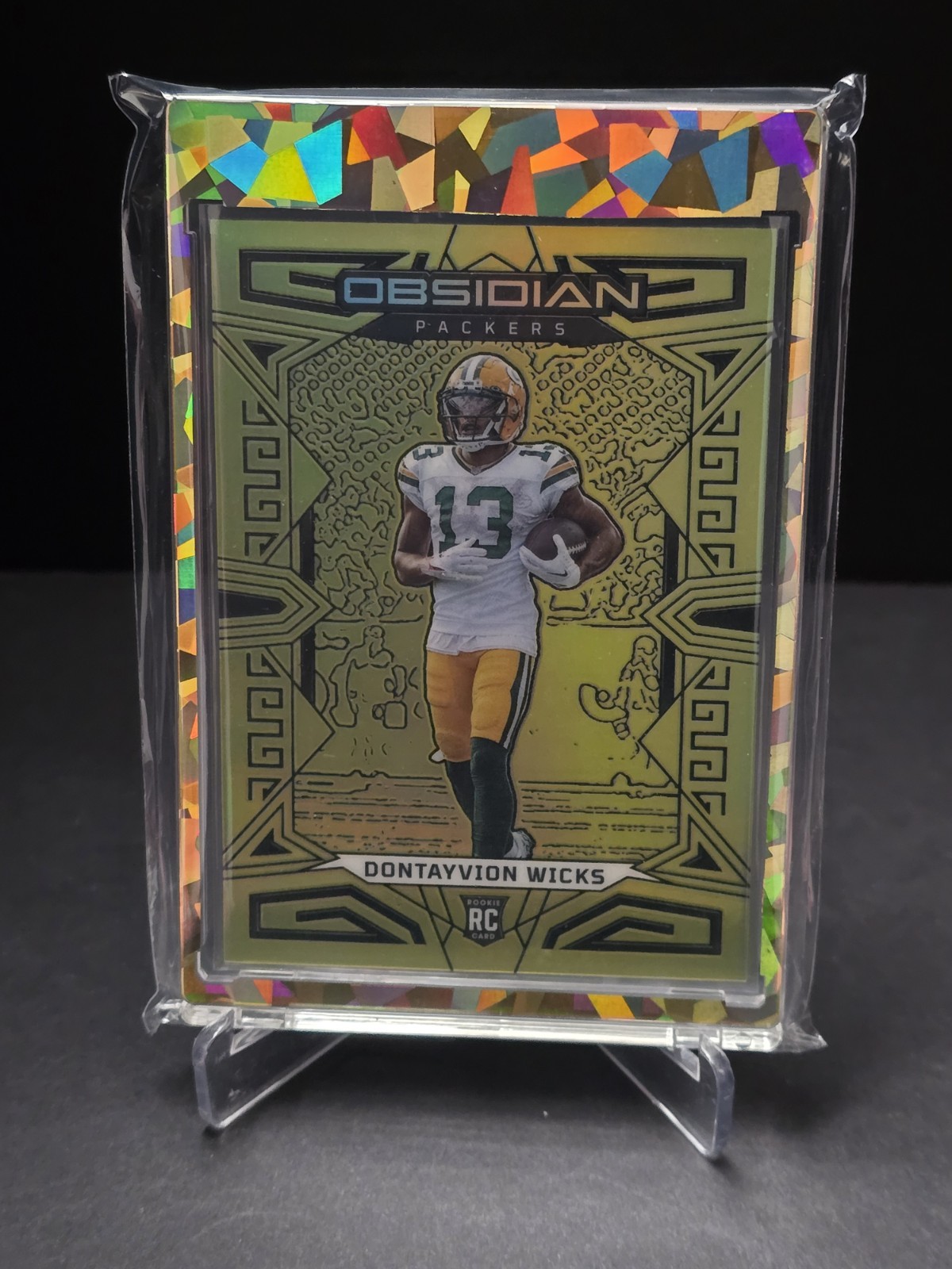 2023 Panini Obsidian - Dontayvion Wicks #138 Electric Etch Yellow /10 (RC)