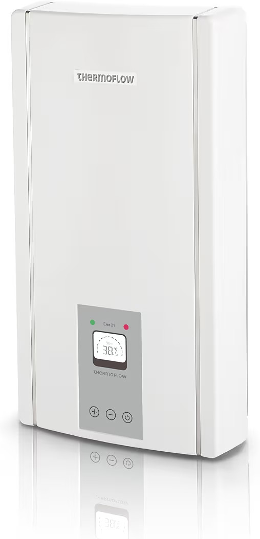 Chauffe-eau instantané 21kW Thermoflow triphasé blanc pour douche